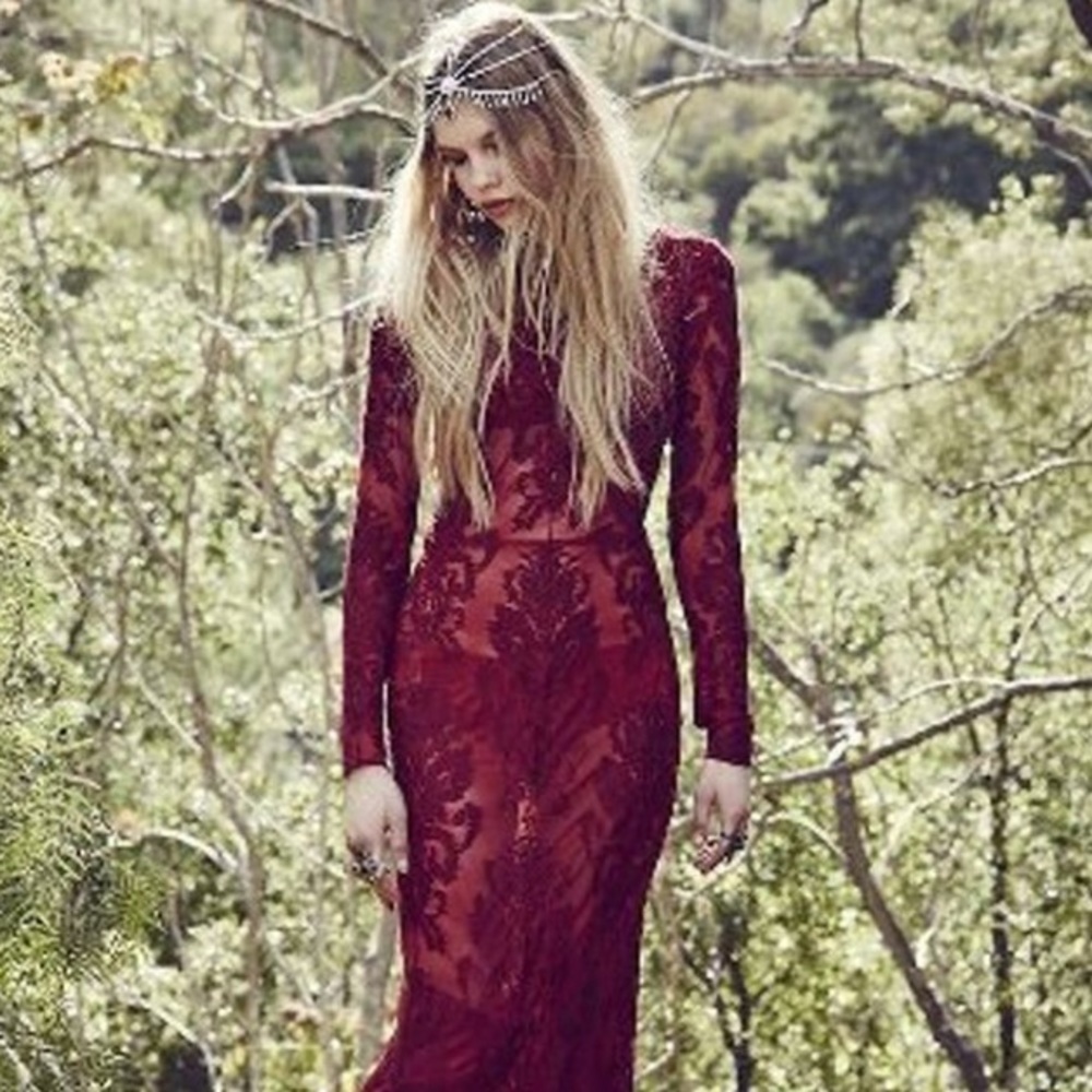 ISO For Love and Lemons Crimson Ethereal Maxi
